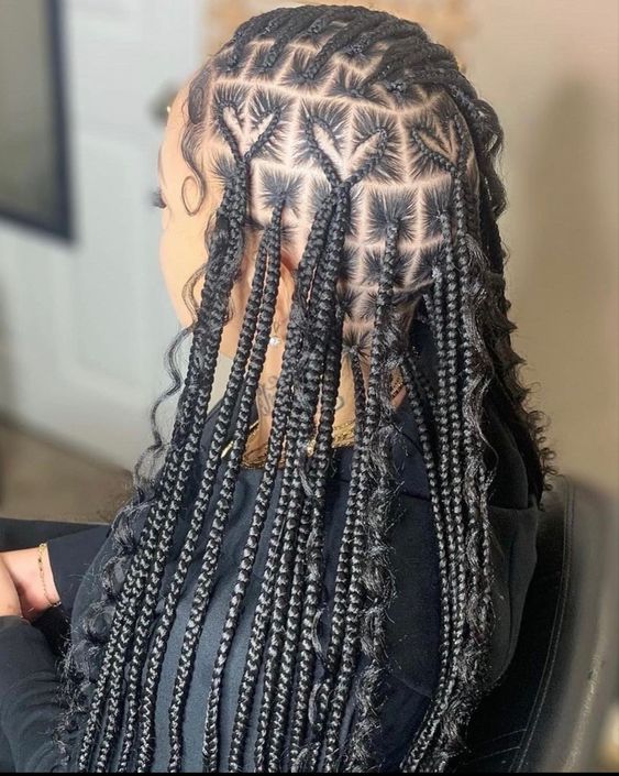 25 Stylish Heart Box Braids Hairstyle Inspos StyleOwner