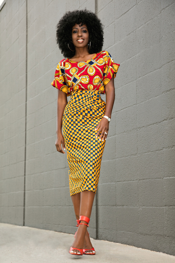 Style Pantry Nigerian (Yoruba) Traditional Gear Printed Iro and Buba