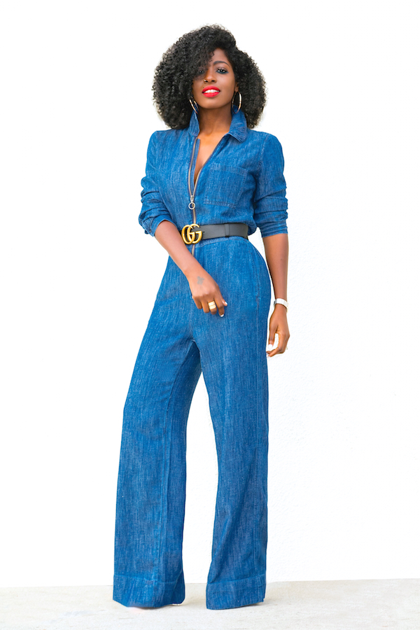 Style Pantry Denim Wide Leg Jumpsuit