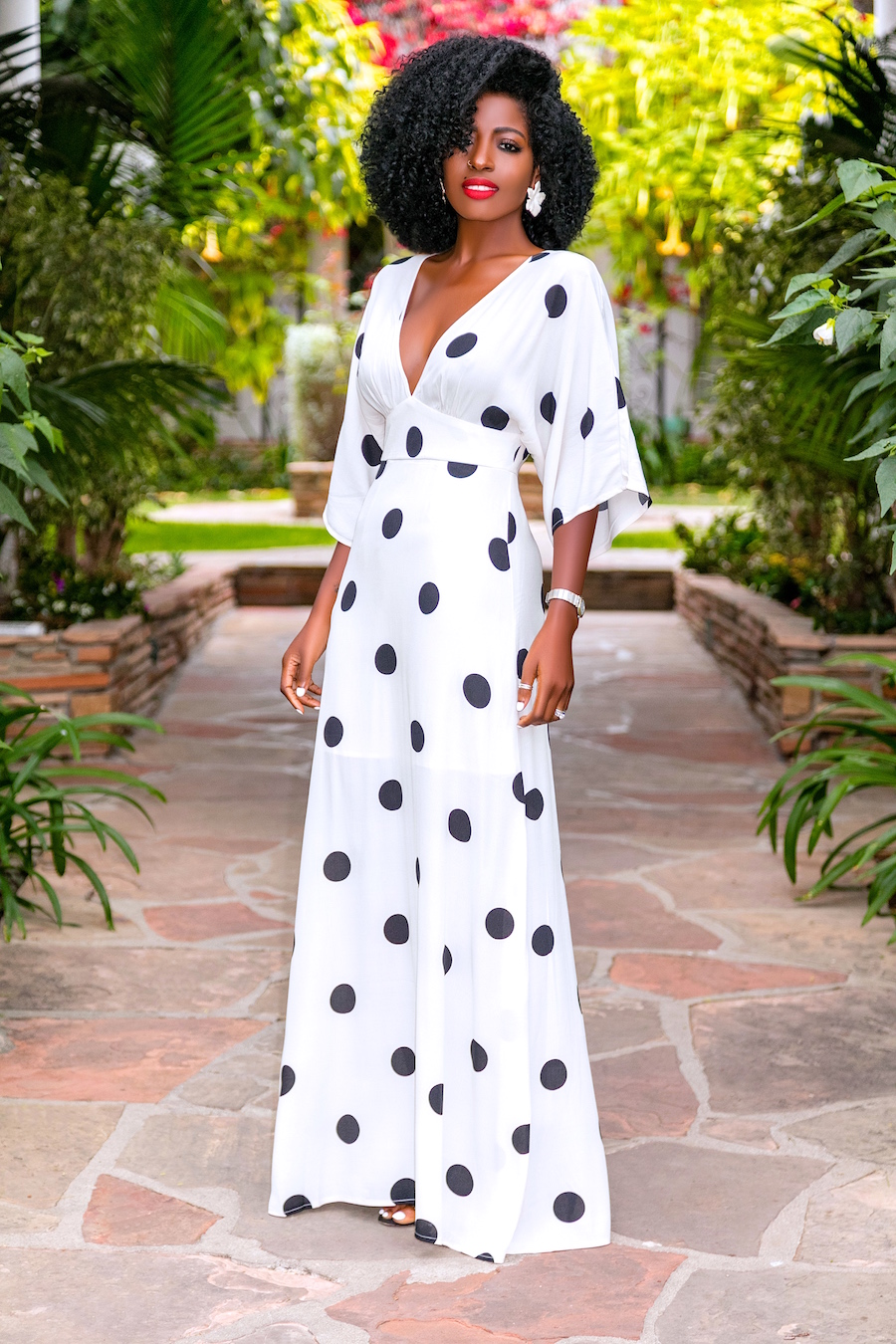 Polka Dot Maxi Dress StylePantry