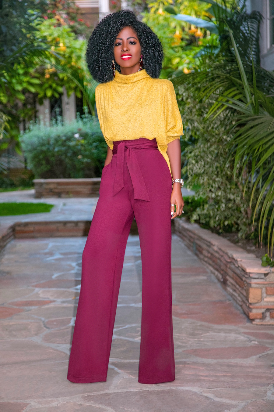 Style Pantry Slouchy Color Block Jumpsuit