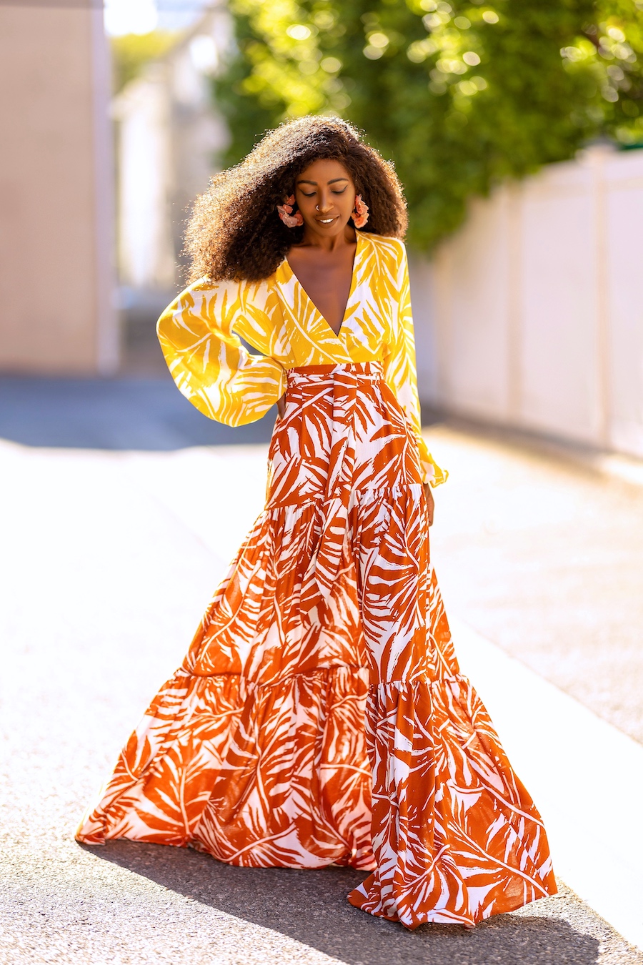 Color Block Tiered Maxi Dress StylePantry