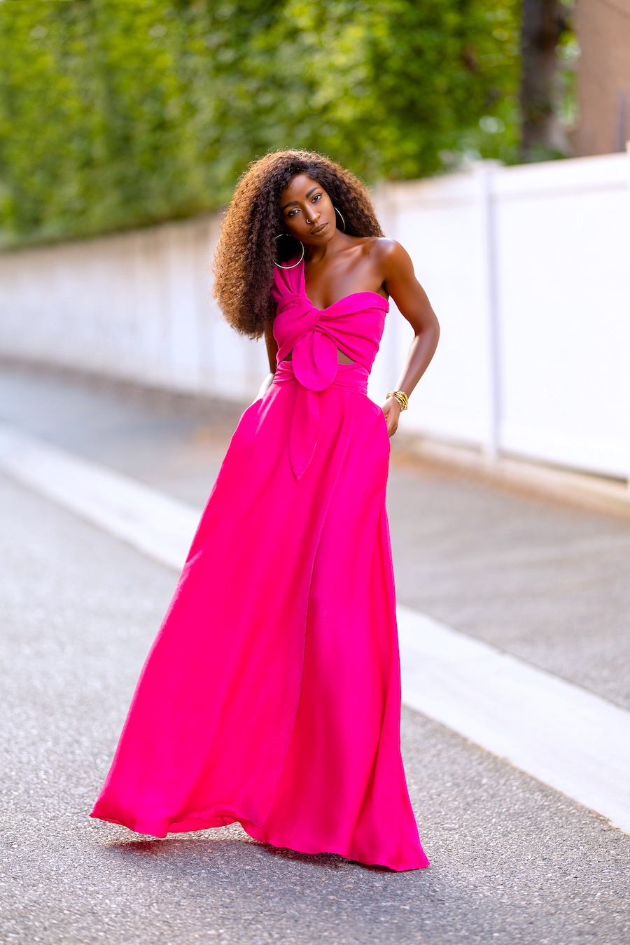 One Shoulder Knotted Top + Wrap Skirt StylePantry