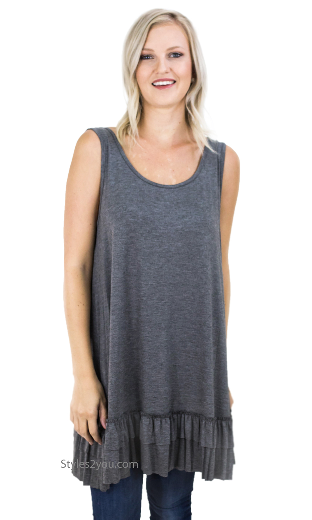 Cruise PLUS SIZE Gray Dress, Shirt Dress Or Extender In Gray [ET2408X