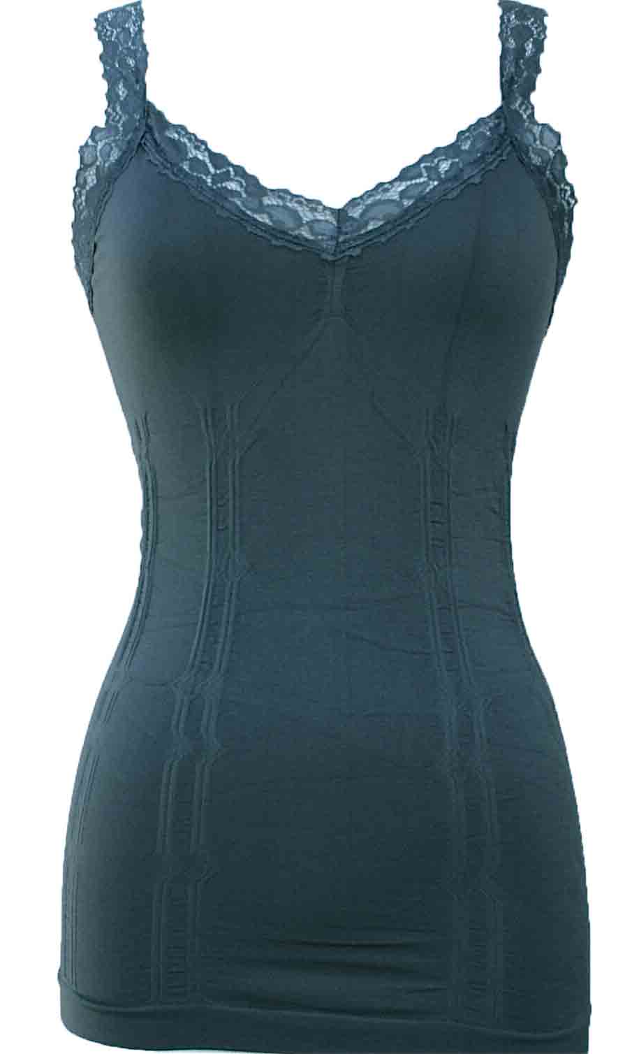 Styles2you Clothing Corset & Lace Undershirt In Gray [T06 Women's