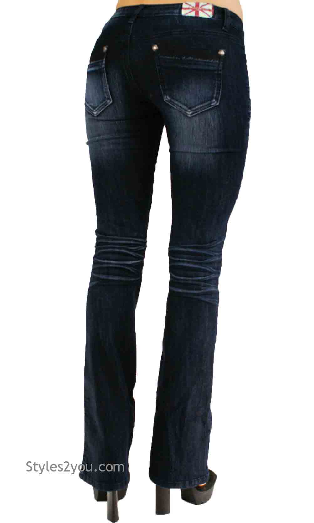 Denim Stretch Jeans In Dark Blue Machine Jeans Dark Blue Denim Stretch