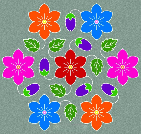 15+ Colorful Kolam Rangoli Designs for Festivals 2024
