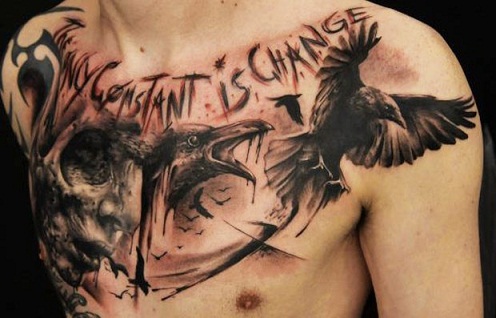 9 Stylish And Traditional Crow Tattoo Designs | Styles At Life 318_x_496_jpg