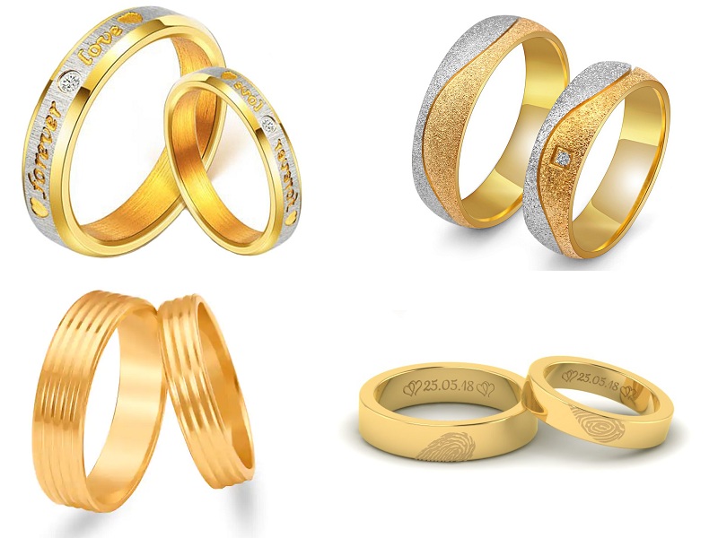 15 Latest Designs Gold Rings for Couples Beautiful Collection