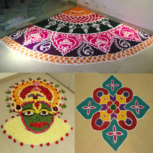9 Pretty Door Rangoli Designs for Home in India (Near Threshold)