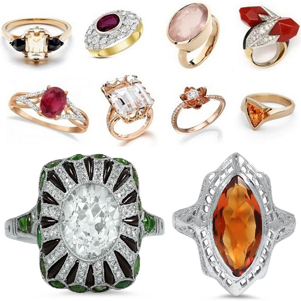 15 Simple and Modern Diamond Cocktail Rings Designs