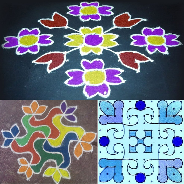9 Pretty Door Rangoli Designs for Home in India (Near Threshold)