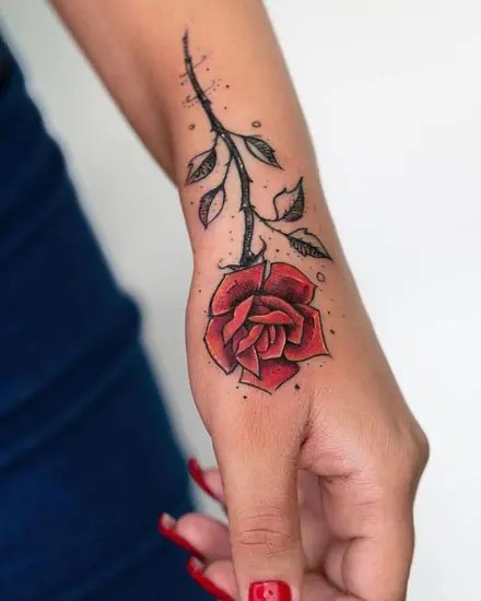 Top 25 Simple Yet, Beautiful Rose Tattoo Designs | Styles At Life 550_x_440_webp