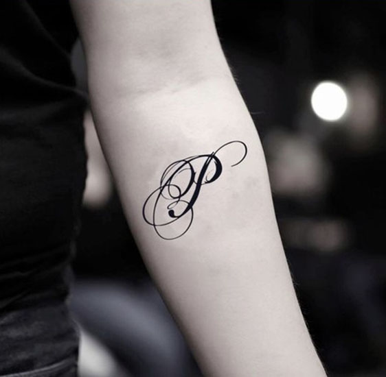 P Letter Tattoo Designs: 20 Incredible Designs In 2021 550_x_562_jpg