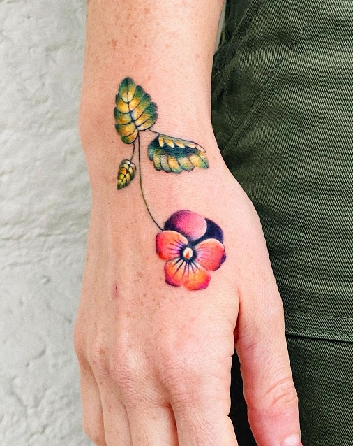 10 Ravishing Pansy Tattoo Designs With Images Styles At LIfe