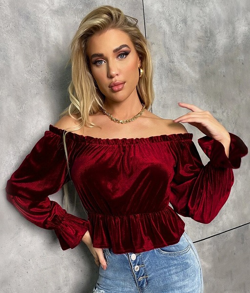 20 Stylish Collection of Velvet Tops for Ladies Beautiful Models