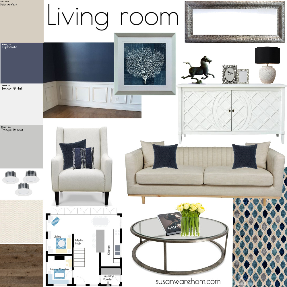 Living Room Renovation Sample Board Interior Design Mood Board by www