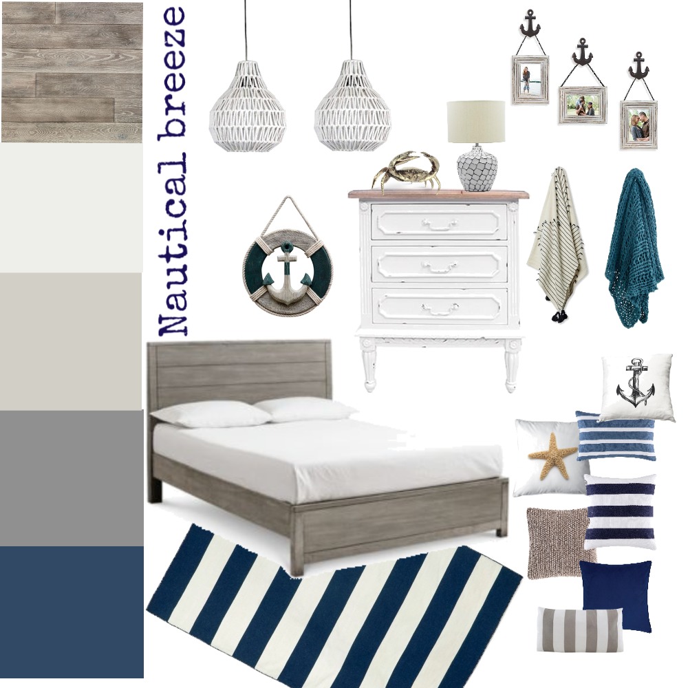 Nautical Breeze Interior Design Mood Board by iDesign Interiors Style