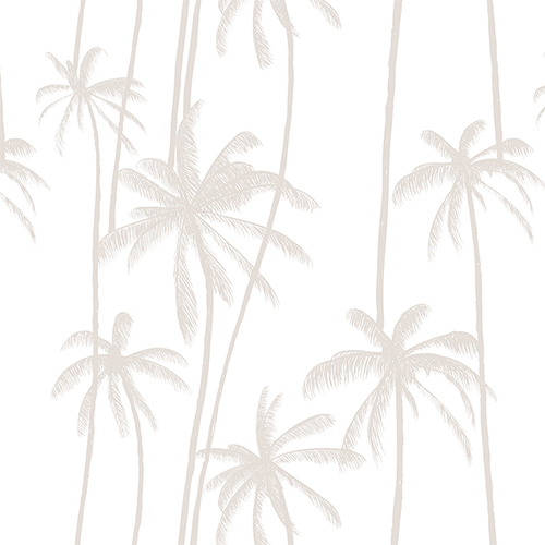 Neutral Palms on White removable wallpaper by Boho Art & Styling Style Sourcebook