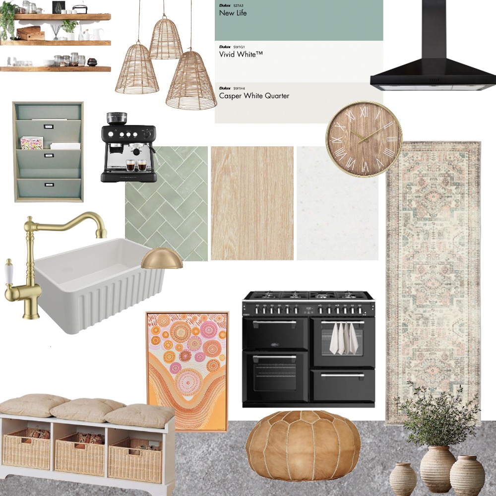 ELR Kitchen Mood Board Interior Design Mood Board by Kayla Style