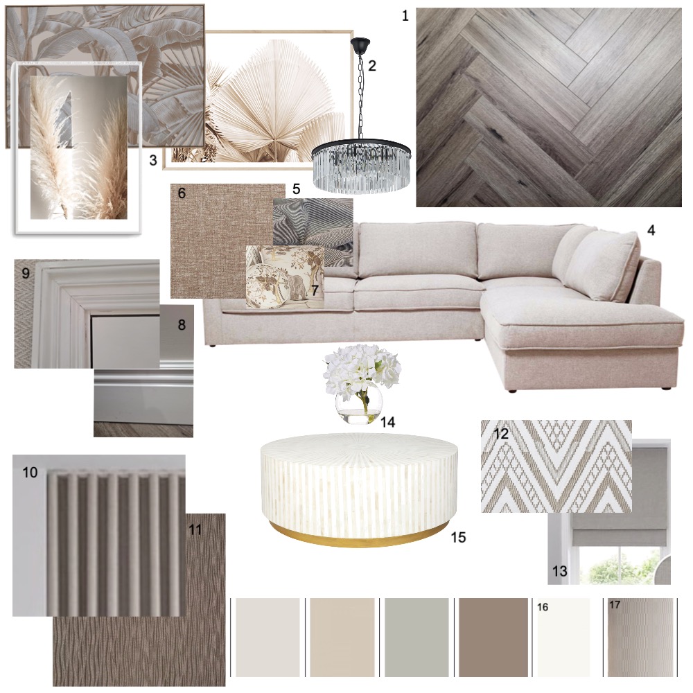 module 9 living room Interior Design Mood Board by rakayaharding
