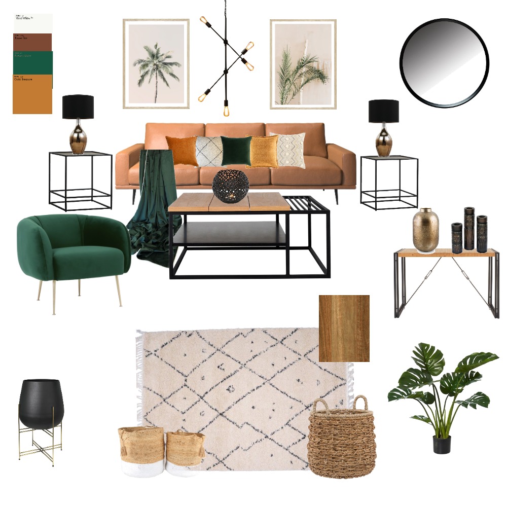 MidCentury Modern Interior Design Mood Board by KeyWilson Style