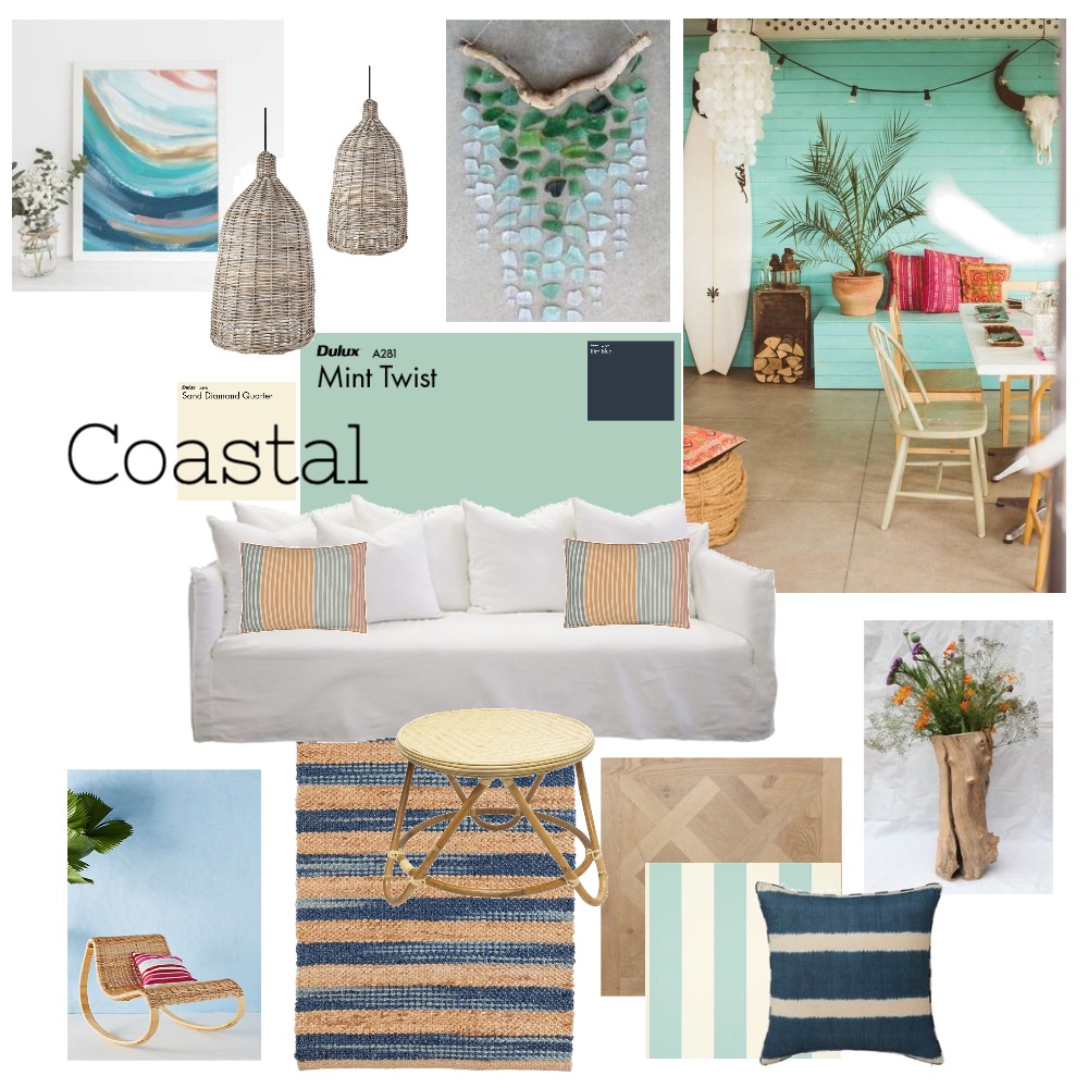 Coastal living room Interior Design Mood Board by Annemarie de Vries