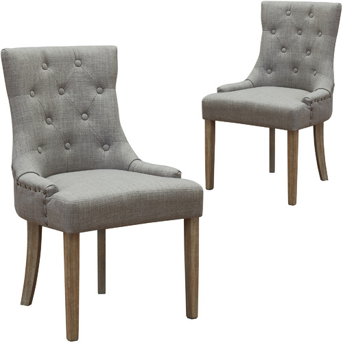 Set of 2 Windsor Scoop Back Dining Chairs Colour Grey Wash by Temple