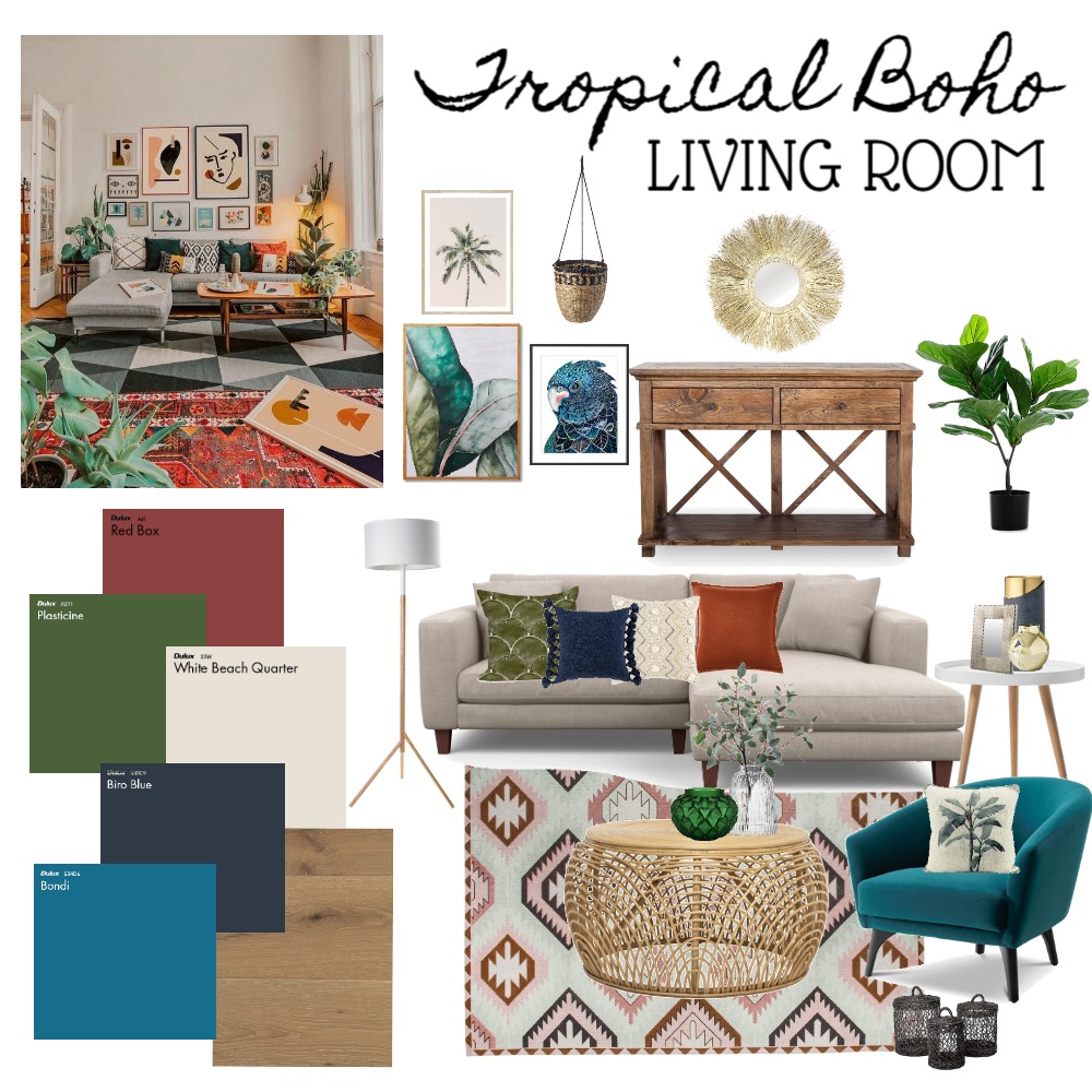 Living Room Sample Board Interior Design Mood Board by tinsanjuan
