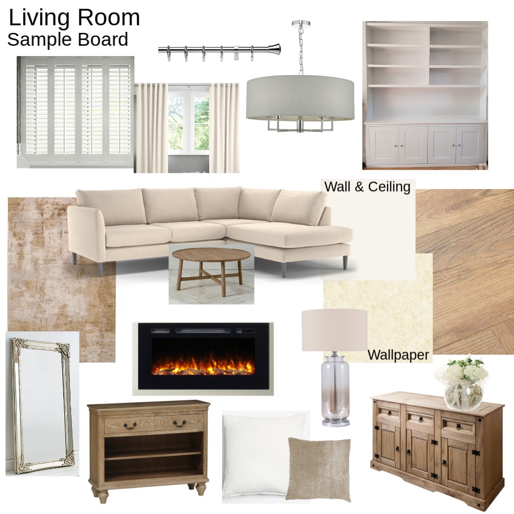 Living Room sample board home Interior Design Mood Board by