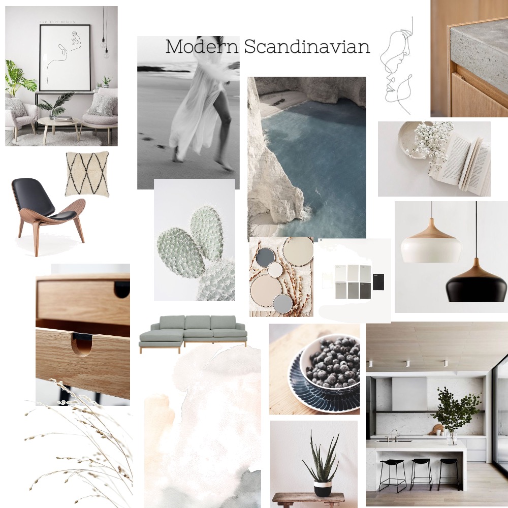 Modern Scandinavian Interior Design Mood Board by Anel du Plessis