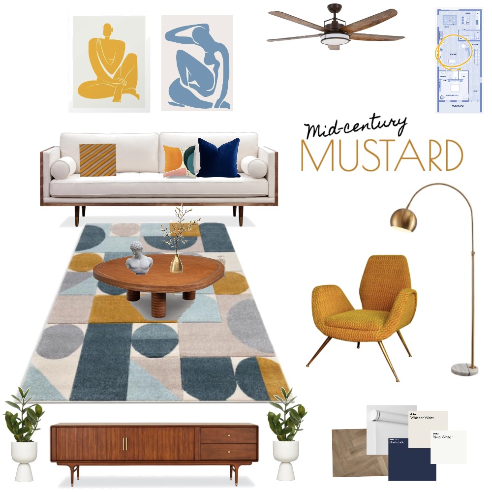 living room sample board Interior Design Mood Board by KristieNorton