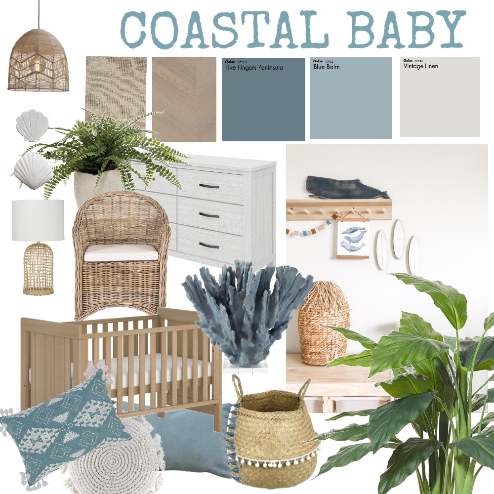 Coastal Baby Interior Design Mood Board by Marichelle Style Sourcebook