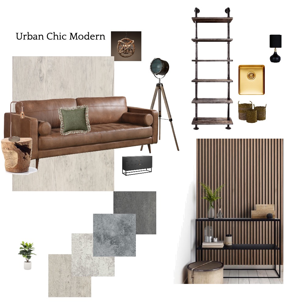 Modern Urban Chic Interior Design Mood Board by Lauramcleaysmith