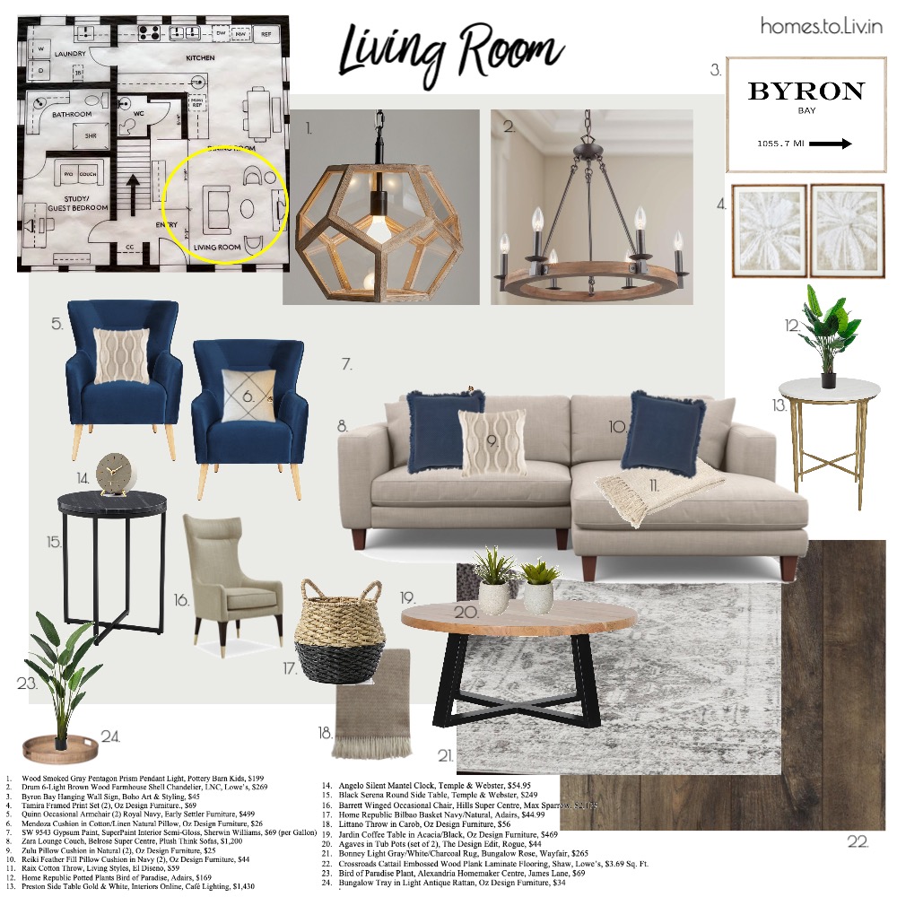Living Room Sample Board DONE Interior Design Mood Board by Homes to