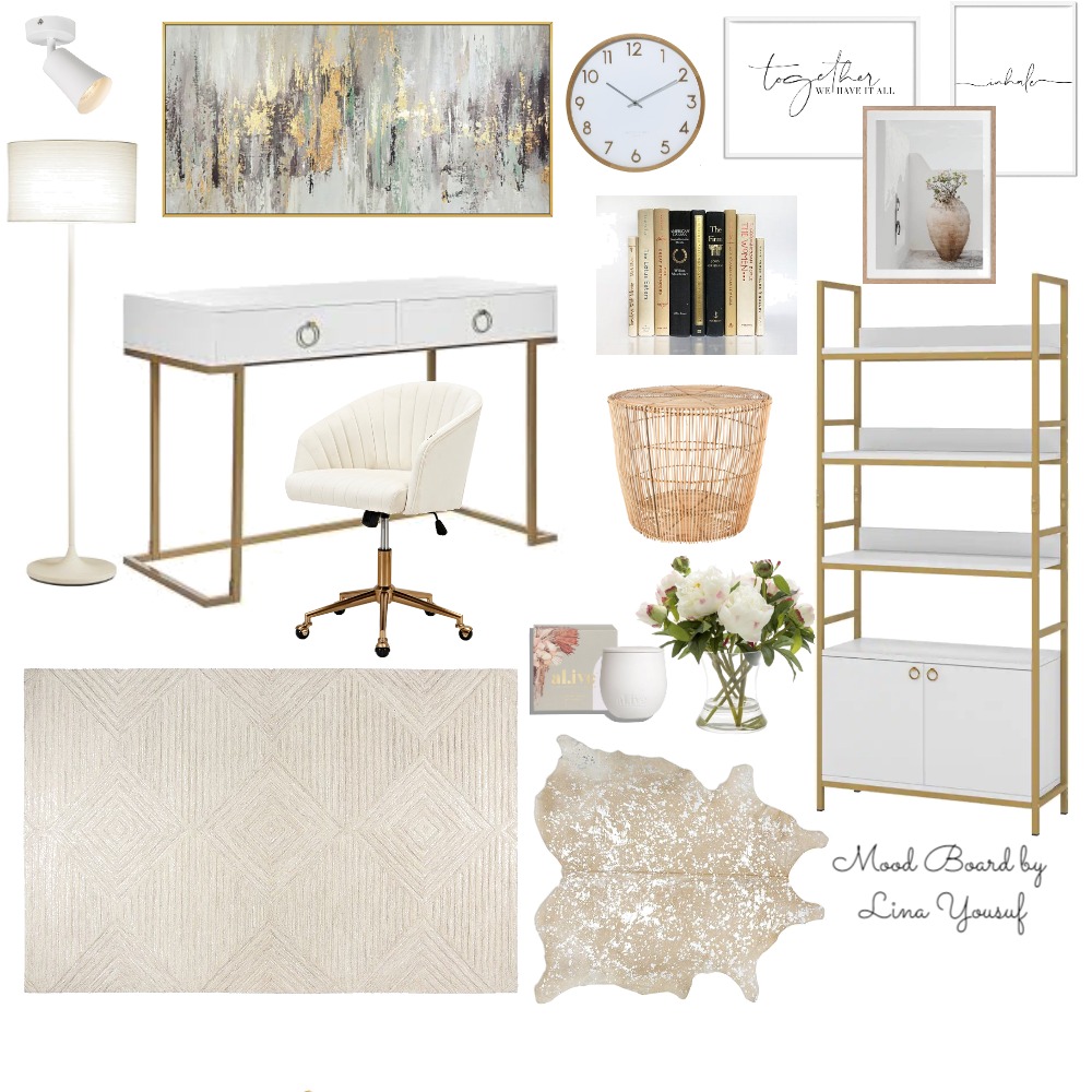 Home Office Mood Board 1 Interior Design Mood Board by Linayousuf