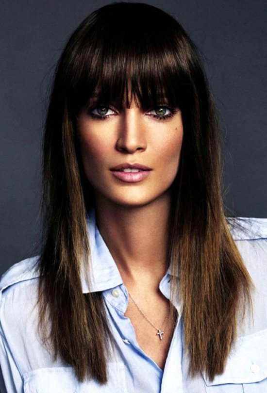 17 Fashionable Hairstyles with Pretty Fringe | Styles Weekly (550 x 810 Pixel)