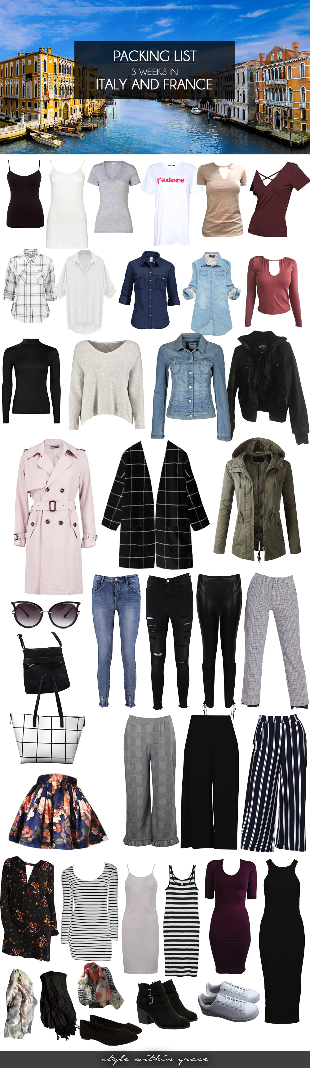 Spring Packing List 3 Weeks in Europe Style Within Grace