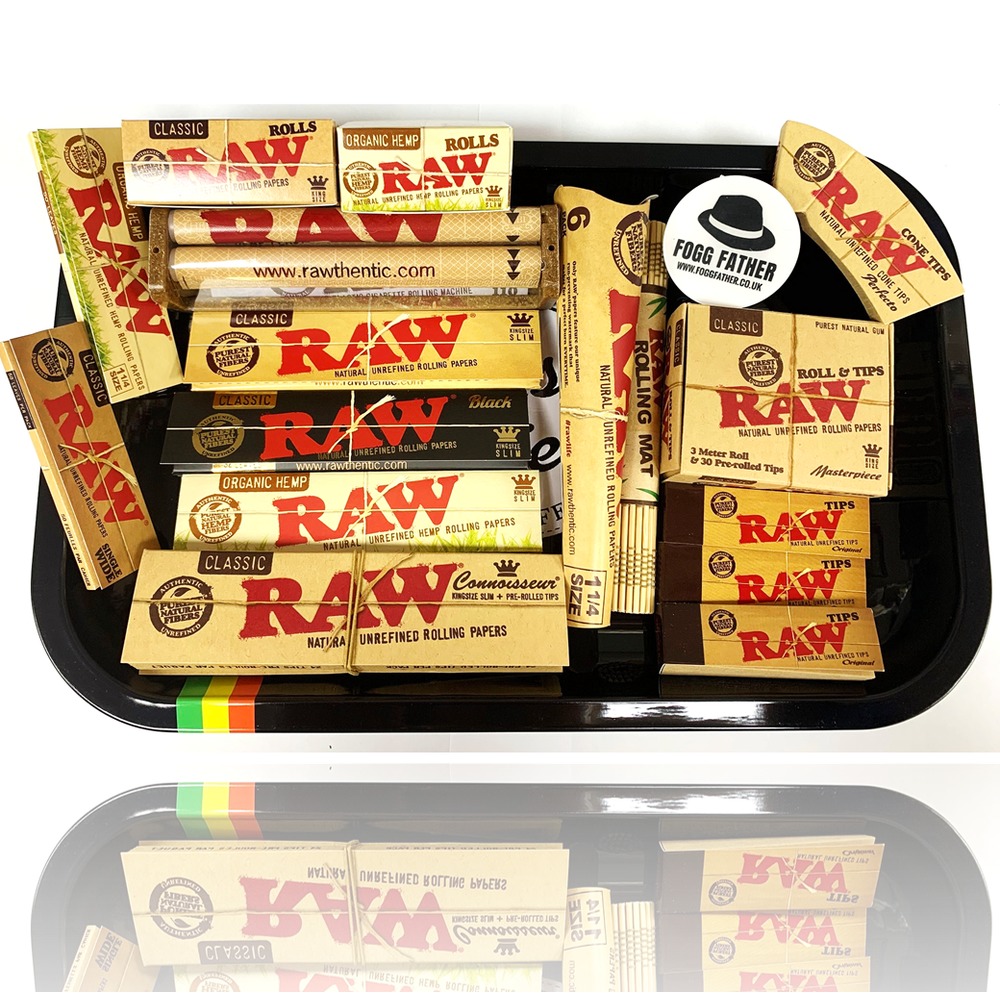 Raw Rolling Tray Gift Set Wise Skies