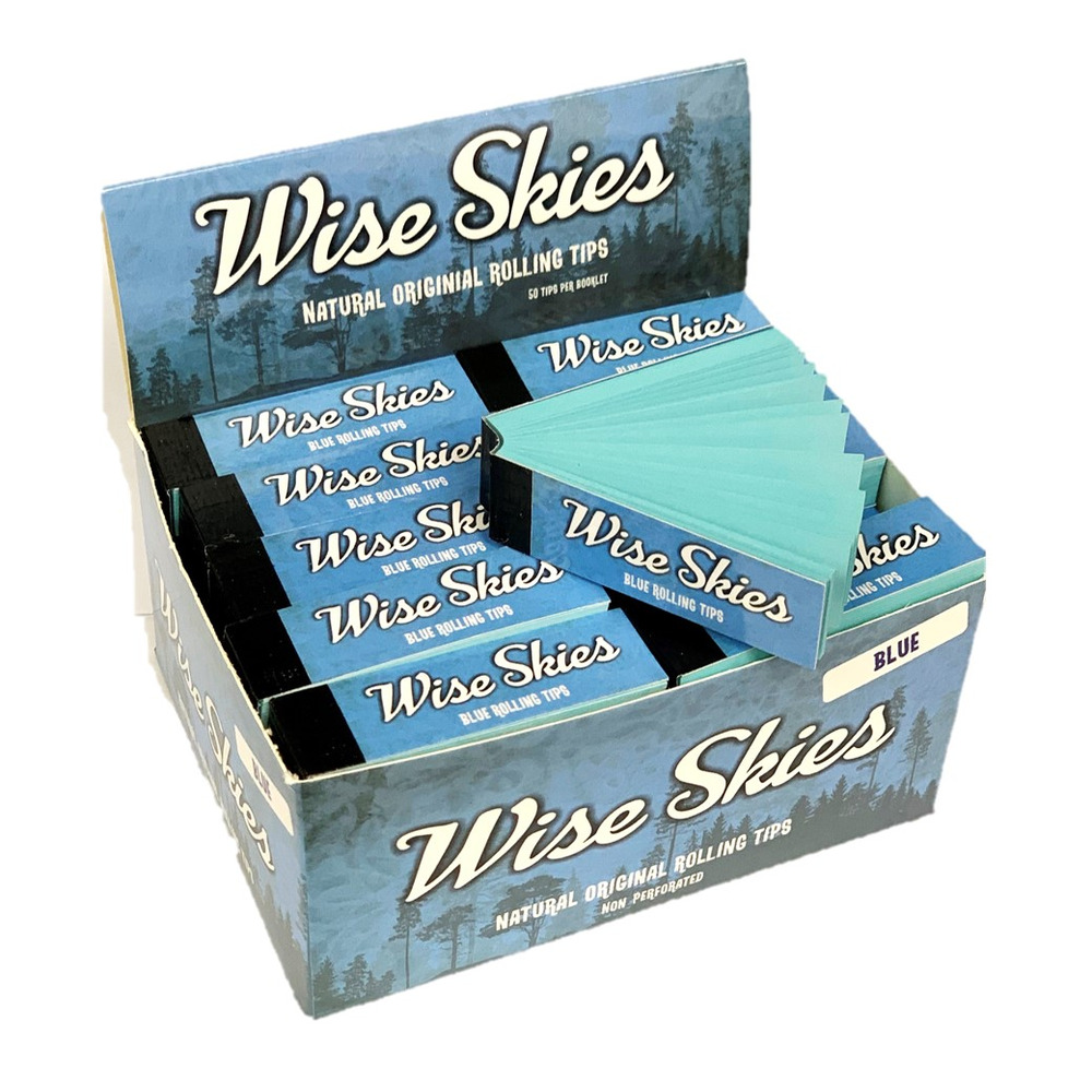 Wise Skies Blue Premium Rolling Tips Free Delivery