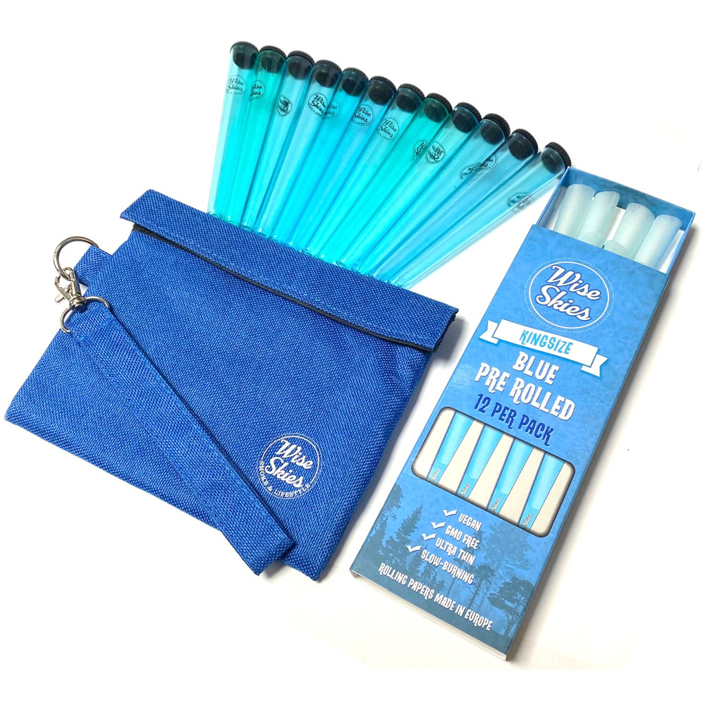 Blue Medium Smell Proof Bag Set Discreet P&P