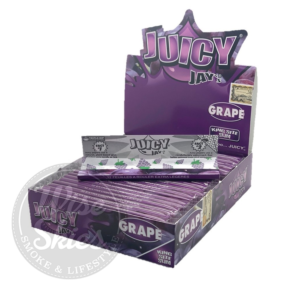 Juicy Jay Grape Kingsize Rolling Paper Wise Skies