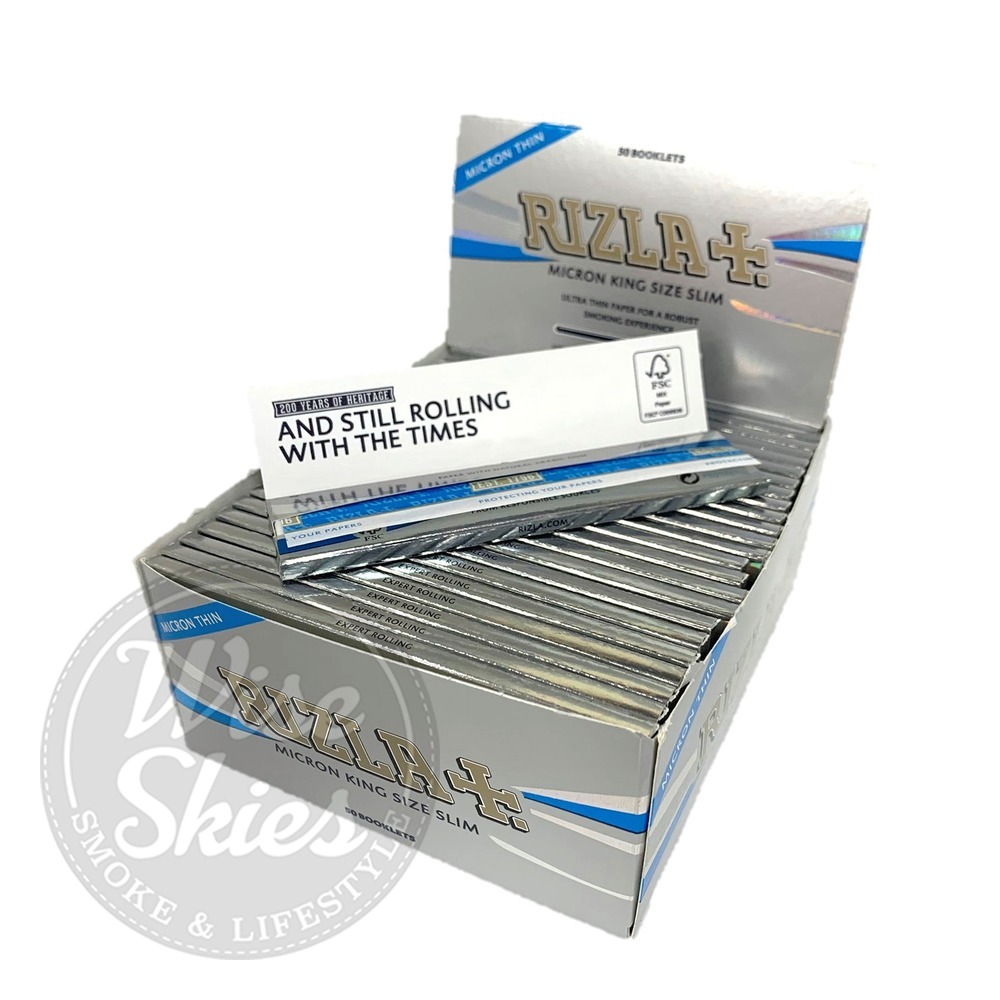 Rizla Micron King Size Slim Rolling Paper Wise Skies