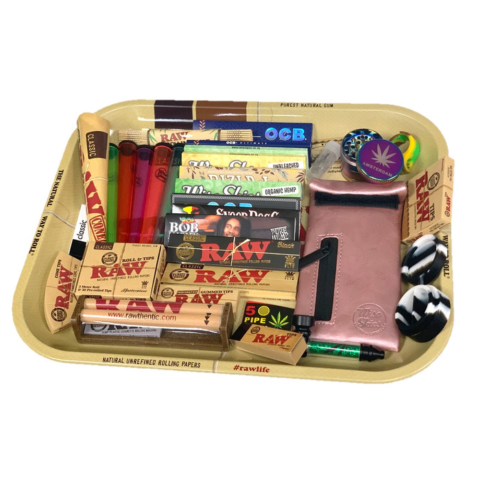 Raw Large Rolling Tray Bundle Set Rolling Paper Set
