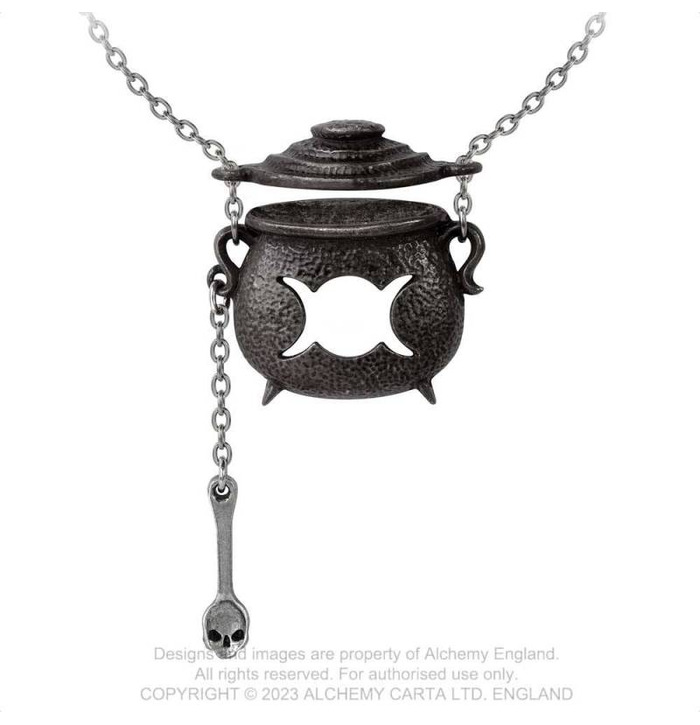 Witches Cauldron Necklace Gothic Jewellery By Alchemy