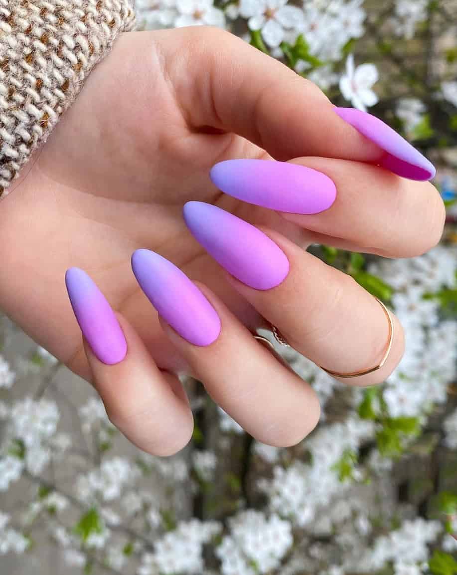 20+ *Stunning* Purple Ombre Nails To Copy in 2023 Late Daily