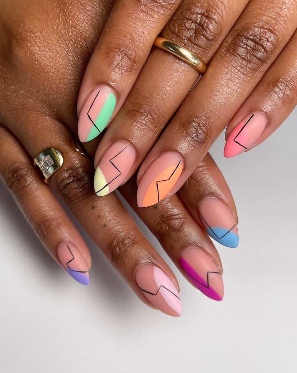 23+ Chic Line Nail Designs For A Modern Aesthetic in Any Season