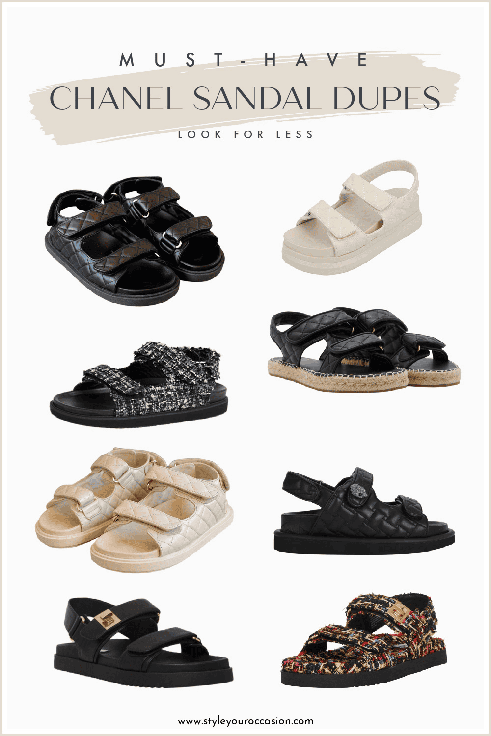 *2023* Chanel Dad Sandals Dupe 8+ Best Lookalikes for Less!