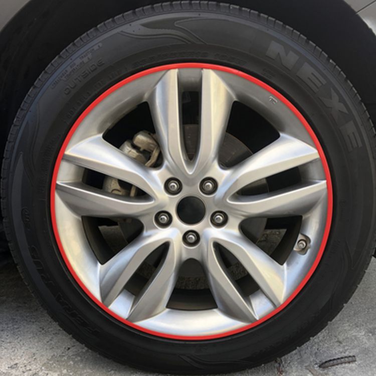 AllFit Rim Trim [Red] Universal Ring Molding Color Wheel Band Kit for