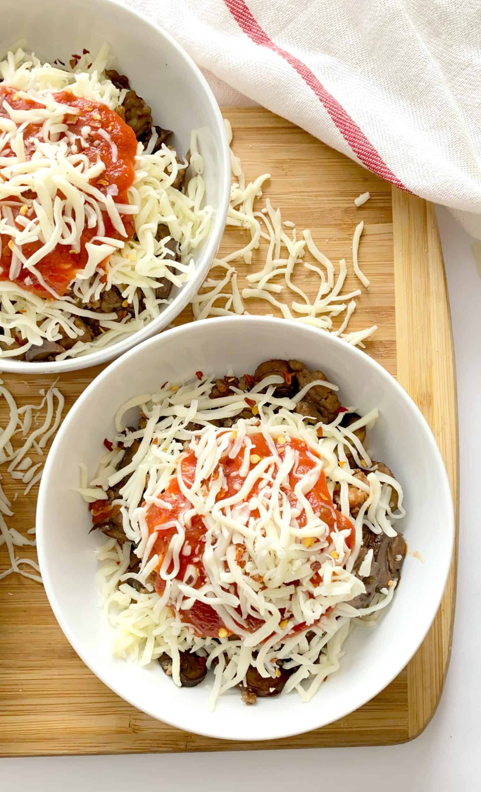 Keto Pizza In A Bowl Easy 15 Minute Keto Recipe